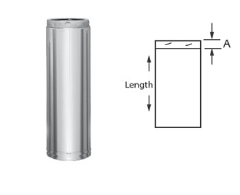 18-Inch Length, 6-Inch Stainless Chimney Pipe