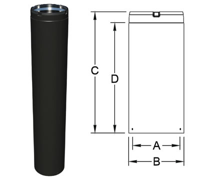 Selkirk 6 Inch Ultimate StovePipe USP 36 Inch Length Pipe | 276036
