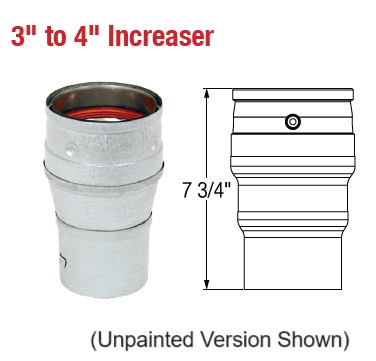 Selkirk 3 Inch Ultimate Pellet Pipe Increaser 3 Inch to 4 Inch 823025
