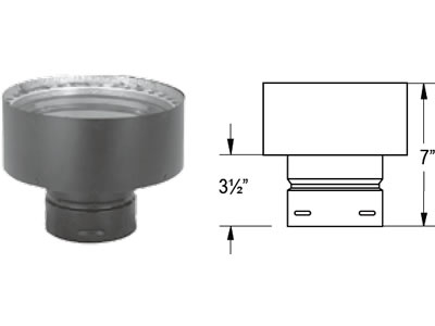 thumbnail image 2 of DuraVent PelletVent Pro 3" Appliance Adapter Pipe - Connects Stove To Venting System 2 of 12