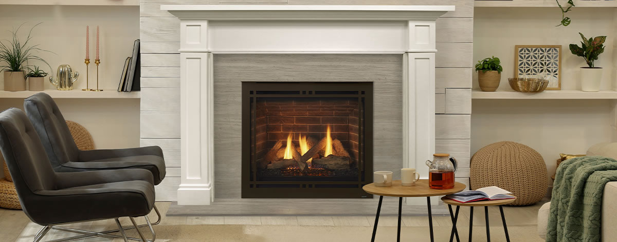 Majestic Quartz Platinum 36 Top/Rear Direct Vent Fireplace With Intellifire Touch Ignition