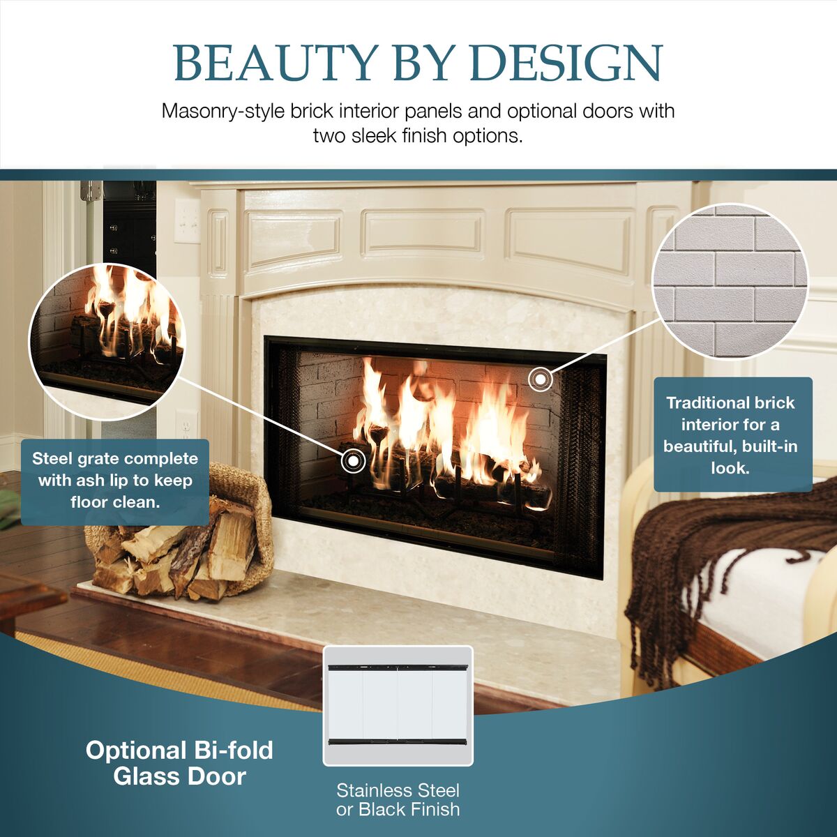 Majestic Royalton Radiant Wood-Burning Fireplace - BE36/BE42