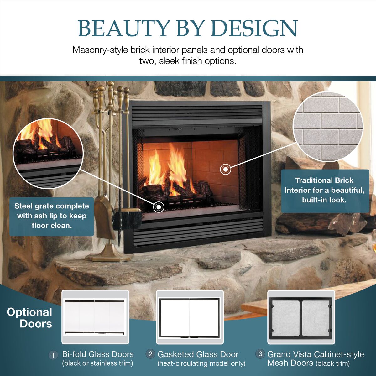 Majestic Sovereign Radiant / Heat Circulating WoodBurning Fireplace