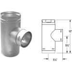 M&G DuraVent PelletVent Pro Increaser Tee With Clean-Out Tee Cap - Galvalume - 4PVP-T3 // 4PVP-T3