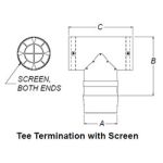 Selkirk 3'' Direct-Temp Multi-Fuel Screened Termination Tee - 9390TEE