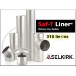 Selkirk 6'' Saf-T Liner 316L 45 Degree Elbow - 3611AR