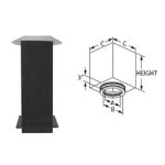 M&G DuraVent 6" DuraTech Square Ceiling Support Box 24" with Attic Insulation Shield - 6DT-CS24IS