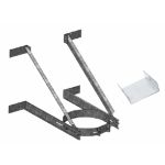 M&G DuraVent 5'' and 7" DuraTech Adjustable Extended Wall Support - Galvalume - 5DT-XWS