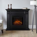 Real Flame Ashley Electric Fireplace in Black Wash - 7100E-BW