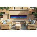 Amantii 72'' Slim Outdoor Electric Built-in only with black steel surround - BI-72-SLIM-OD