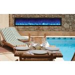 Amantii 88'' Slim Outdoor Electric Built-in only with black steel surround - BI-88-SLIM-OD
