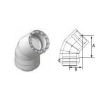 M&G DuraVent 16'' FasNSeal W2 45 Degree Double Wall Elbow - W2-4516 // W2-4516