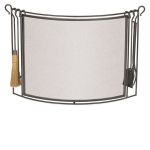 Pilgrim Screen With Tools Vintage Iron Bowed Screen - 18294