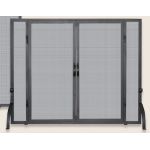 Uniflame Single Panel Black Wrought Iron Screen With Doors - Small - S-1044