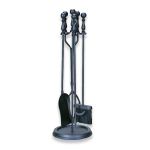 Uniflame 5 Piece Black Fireset with Ball Handles - F-1625