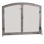 Pilgrim Old World Arched Screen with Arched Door - Forged Iron - 18445