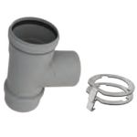 M&G DuraVent 2" PolyPro Tee with Cap with Locking Band - 2PPS-TL