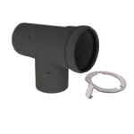 M&G DuraVent 2" PolyPro Tee UV Black with Locking Band - 2PPS-TBL