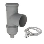 M&G DuraVent 2" PolyPro Tee Cap Drain with Locking Band - 2PPS-TCDL