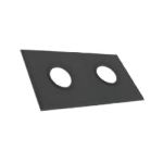 M&G DuraVent 2" PolyPro Wall Plate - Black for Twin Pipes - 2PPS-WPT