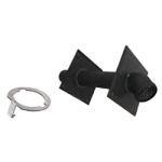 M&G DuraVent 2" PolyPro Single Horizontal Termination. Black with Locking Band - 2PPS-HSTL