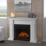 Real Flame Hillcrest Electric Fireplace in White - 7910E-W