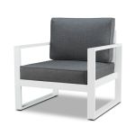 Real Flame Baltic Casual Chair Set in White - 9611-WHT