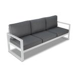 Real Flame Baltic Sofa in White - 9621-WHT