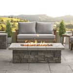 Real Flame Sedona 52 in. Rectangle Gas Fire Table in Buff - C11812LP-BF