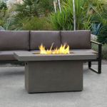 Real Flame Ventura Rectangle Gas Chat Height Fire Table in Glacier Gray - C9640LP-TGLG