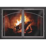 Thermo-Rite Normandy Deluxe Custom Fireplace Glass Door - Welded Aluminum - NORMANDY-DELUXE (shown in 2-Tone Natural Iron and Grey Iron)