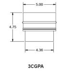 Metal-Fab Corr/Guard 3" Diameter Rheem Adapter (430SS) - 3CGPA-C30