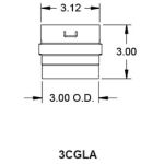 Metal-Fab Corr/Guard 3" Diameter Dunkirk Radiator/Laars Heating Systems/Smith Boiler Adapter (304SS) - 3CGLA-C40