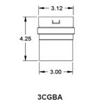 Metal-Fab Corr/Guard 3" D Bosch Adapter - 3CGBA