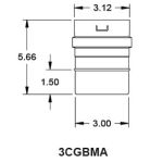 Metal-Fab Corr/Guard 3" D Burnham To Metal-Fab Adapter - 3CGBMA