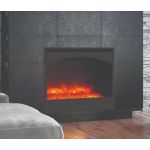 Amantii 31 Zero Clearance Fireplace With 32 X28 Arch Steel Surround - ZECL-31-3228-STL