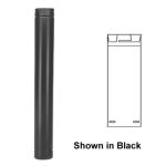 DuraVent PelletVent Pro Straight Length Pipe 3x48 - Black - 3PVP-48B