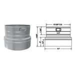 DuraVent 6" DuraFlex SS Reducer with Clamp - 6DFS-X5WC