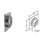 M&G DuraVent DirectVent Pro 4x6 Round Ceiling Support/Wall Thimble Cover - 46DVA-DC // 46DVA-DC