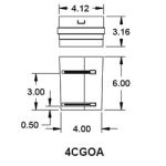 Metal-Fab Corr/Guard 4" D Outside Collar Adapter - 4CGOA