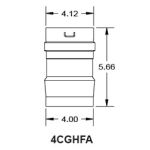 Metal-Fab Corr/Guard 4" D Thermal Solutions Adapter - Value - 4CGVHFA