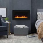 Real Flame Corretto 40 Wall-Mount Electric Fireplace in Black - 1340E-BK