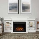 Real Flame Ashton Grand Media Electric Fireplace in White - 7190E-W