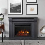 Real Flame Whittier Grand Electric Fireplace in Antique Gray - 8440E-AGR
