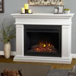 Real Flame Centennial Grand Electric Fireplace in White - 8770E-W