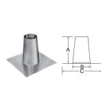 DuraVent 3 Round B-Vent Tall Cone Flat Roof Flashing - 3BVFF