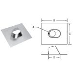 DuraVent 4 Round B-Vent 0/12-6/12 Adjustable Roof Flashing - 4BVF