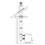 Selkirk 4x6 Direct-Temp Through-the-Roof Vertical Termination Kit - 4DT-UPPVK