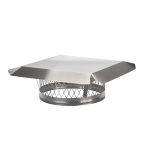 HY-C 12 Round Clamp-On Single Flue Liner Chimney Cap - Stainless Steel - LC12