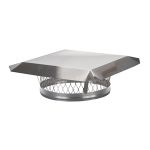 HY-C 13 Round Clamp-On Single Flue Liner Chimney Cap - Stainless Steel - LC13